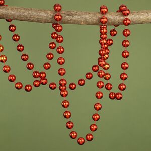 Бусы на елку Гигант 2 см*270 см красные, пластиковые
