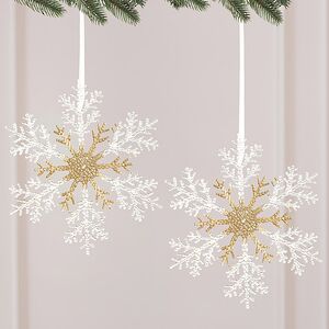Елочные игрушки Снежинки Перрайн 32 см, 2 шт