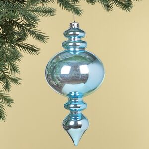 Елочная игрушка Сосулька Аллегро 30 см голубая, пластик