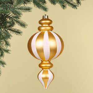 Елочная игрушка Сосулька Чезарре 30 см, золотой, пластик