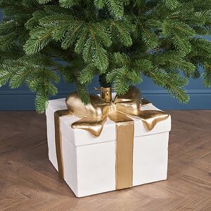 Подставка для елки Подарок 36*33 см, белый, диаметр ствола 3.8 см