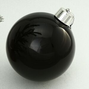 Пластиковый шар Сондер 20 см черный глянцевый