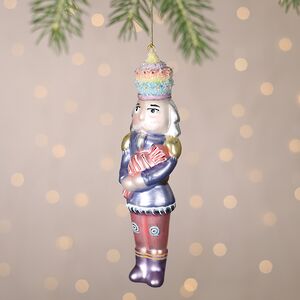 Елочная игрушка Щелкунчик с конфетой 16 см, подвеска, стекло