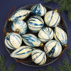 Елочные шары Ситон-Берн 8-12 см, 12 шт, стекло