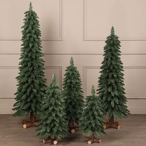 Искусственная елка Альпина Wood 120 см, ПВХ, с деревянной подставкой