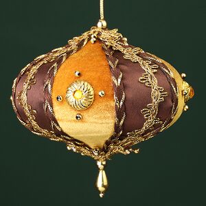 Винтажная елочная игрушка Луковка Рамо: Лионесс Каприз 11 см, подвеска