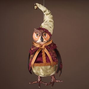 Елочная игрушка Сова Алхимик - Лес Саксен 18 см, подвеска