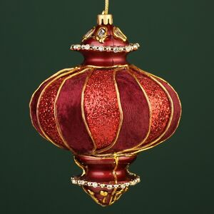 Елочная игрушка Инда Версиеринг 14 см, бургунди