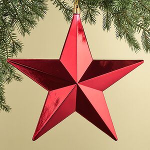 Елочная игрушка Звезда Сириус 30 см красная
