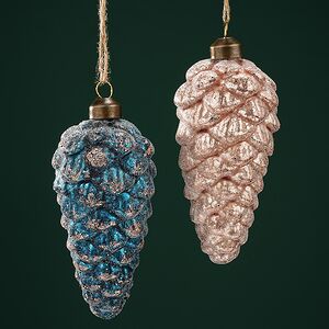 Елочные игрушки Шишки Балингери 13 см, 2 шт, стекло