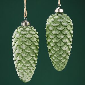 Елочные игрушки Шишки Вирджилио 17 см, 2 шт, стекло
