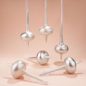 Елочные игрушки Футуризм 19 см, 6 шт, стекло