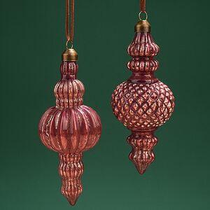 Елочные игрушки Фонтено 15 см, 2 шт, стекло