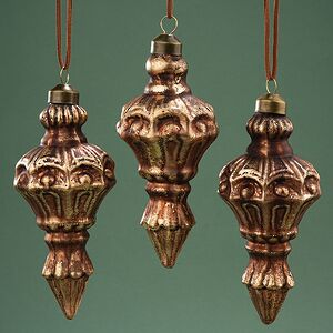 Елочные игрушки Богемия 13 см, 3 шт, стекло