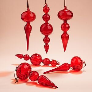 Елочные игрушки Беллини 20 см, 6 шт, стекло