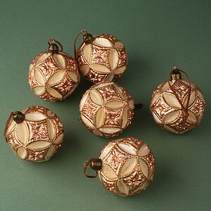 Елочные шары Далфсен 8 см, 6 шт, стекло