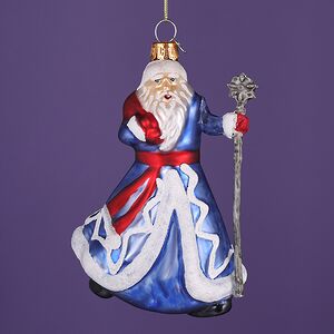 Елочная игрушка Дед Мороз - Новогодний Гость 13 см, подарочная коробка, стекло