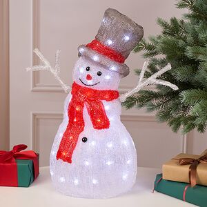Светодиодная фигура Снеговик - Бонн Анни 47 см, 60 холодных белых LED ламп, акрил, IP44