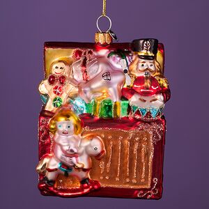 Елочная игрушка Сундук Бродячего Цирка 10 см, стекло, подарочная коробка