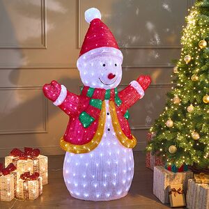 Светодиодная фигура Фестивальный Снеговик 145 см, 400 холодных белых LED ламп, акрил, IP44