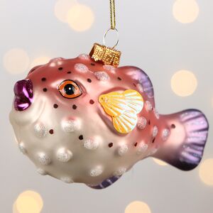 Елочная игрушка Рыбка Розалинда 11 см, подвеска, стекло