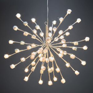 Светодиодное украшение Фейерверк Одуванчик 45 см, 72 теплых белых LED ламп с мерцанием, IP44