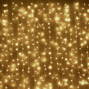 Светодиодная гирлянда занавес Профи Руббер 2*3 м, 600 теплых белых LED ламп, белый КАУЧУК+ПВХ, соединяемая, IP65