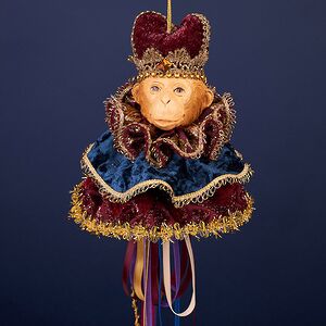 Винтажная елочная игрушка Обезьянка Стэнвелл 23 см