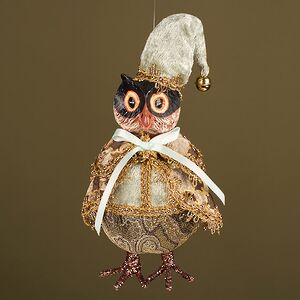 Елочная игрушка Сова Абингтон - Лес Саксен 25 см