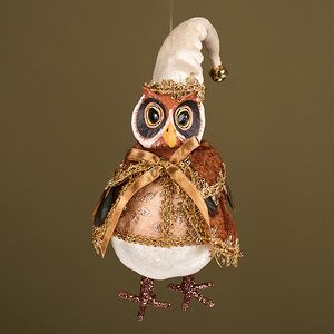 Елочная игрушка Сова Гамильтон - Лес Саксен 17 см