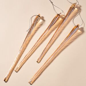Елочные игрушки Сосульки Мюренн 25 см, 4 шт, стекло