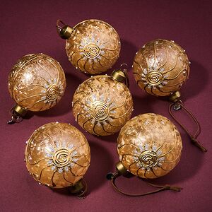 Елочные шары Сент-Джонс 8 см, 6 шт, стекло