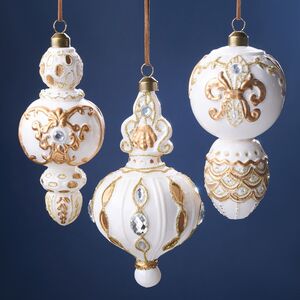Елочные игрушки Гермонасса 14-16 см, 3 шт, стекло