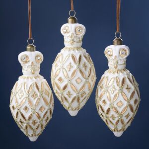 Елочные игрушки Таледжо 16 см, 3 шт, стекло