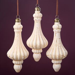 Елочные игрушки Флорентин - Буан 17 см, 3 шт, стекло