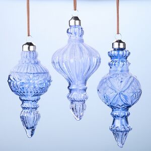 Елочные игрушки Велариум 12-14 см, 3 шт, стекло