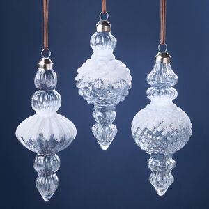 Елочные игрушки Малин Хед 15-16 см, 3 шт, стекло