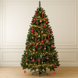 Искусственная елка с гирляндой и игрушками Лапландия: Royal Christmas 180 см, 540 теплых белых LED, контроллер, ПВХ
