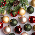 Коллекция пластиковых шаров Грейси - Канун Рождества 6 см, 30 шт Коллекция пластиковых шаров Грейси - Канун Рождества 6 см, 30 шт