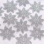 Елочная игрушка Снежинка Арманс 10 см серебряная, 12 шт