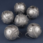 Набор елочных шаров Antique Silver Mezzo 8 см, 6 шт