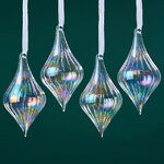Елочные игрушки Флюме-Венето 16 см, 4 шт, стекло