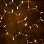 Светодиодная гирлянда нить Профи Руббер 10 м, 100 теплых белых LED ламп, белый КАУЧУК+ПВХ, соединяемая, IP65